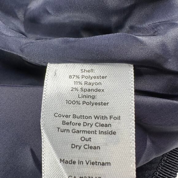 Talbots Blazer Womens 4 Navy Blue Double Breasted Military Jacket Classic - Picture 4 of 7